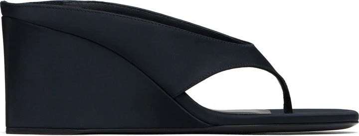 ALAÏA Black Cube Thong Mules