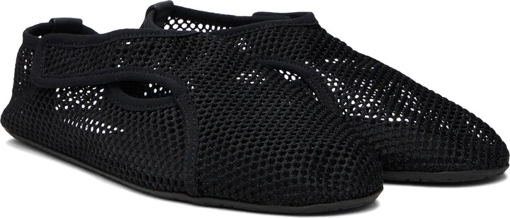 ALAÏA Black Fishnet Ballerina Flats - Image 4