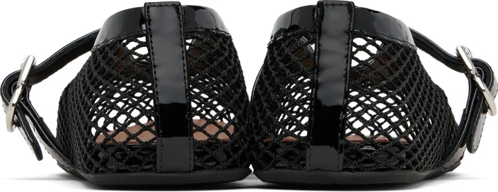 ALAÏA Black Fishnet Ballerina Flats - Image 2