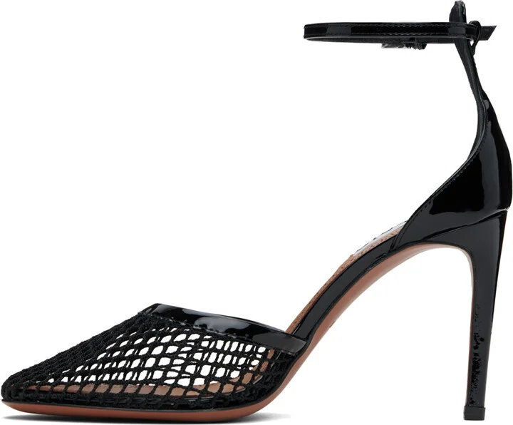 ALAÏA Black High Fishnet Heels - Image 3