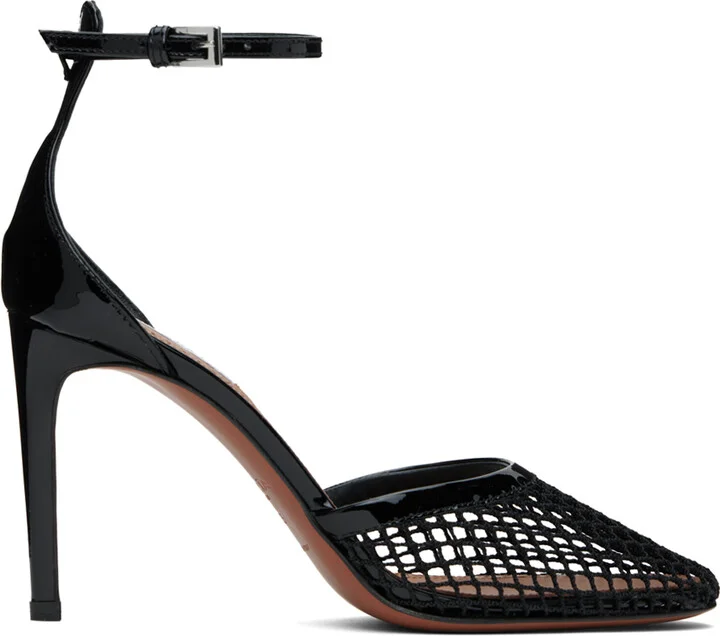 ALAÏA Black High Fishnet Heels