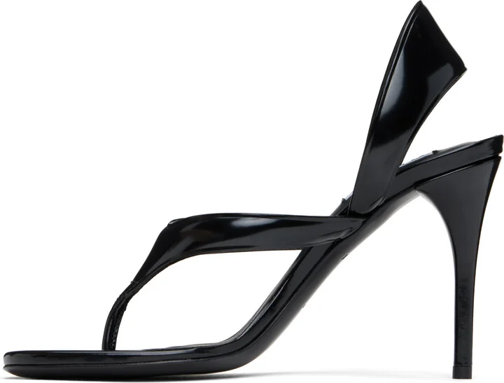 ALAÏA Black Infradito Heeled Sandals - Image 3