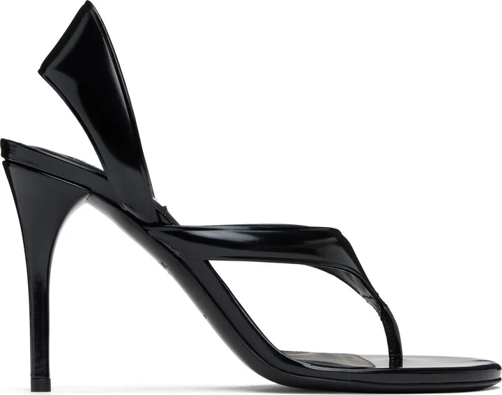 ALAÏA Black Infradito Heeled Sandals