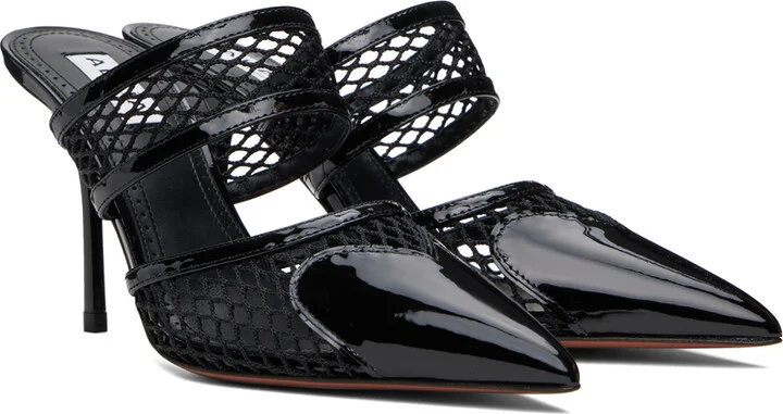 ALAÏA Black 'Le Cœur' Mules - Image 4