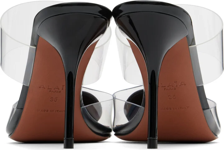 ALAÏA Black Le Coeur Mules - Image 2