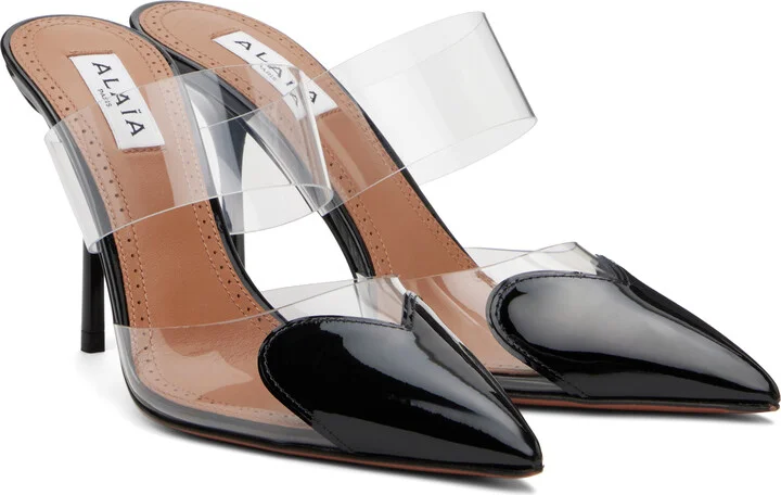 ALAÏA Black Le Coeur Mules - Image 4