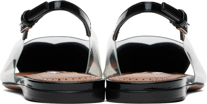 ALAÏA Black 'Le Cœur' Slingback Ballerina Flats - Image 2