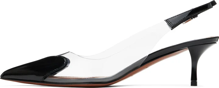 ALAÏA Black Le Coeur Slingback Heels - Image 3