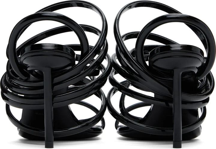 ALAÏA Black Multistrap Heeled Sandals - Image 2