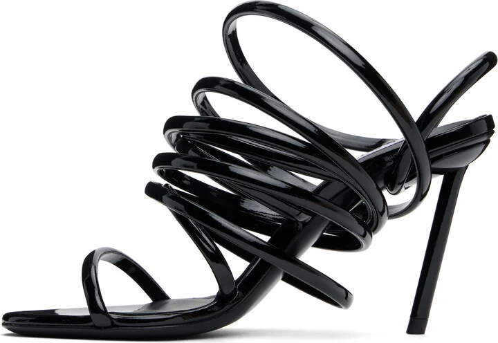 ALAÏA Black Multistrap Heeled Sandals - Image 3