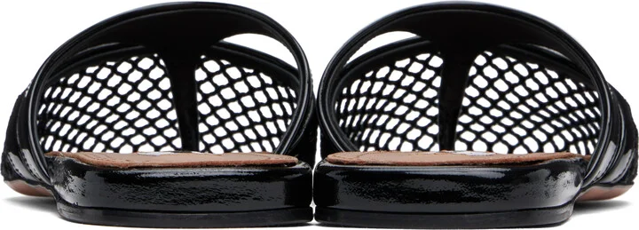 ALAÏA Black Net Fi Fishnet Mules - Image 2