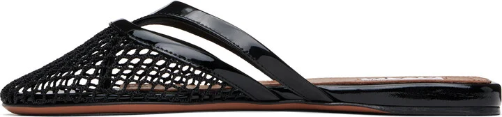 ALAÏA Black Net Fi Fishnet Mules - Image 3