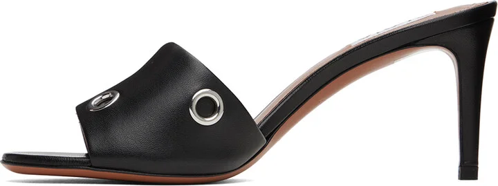 ALAÏA Black Oeillets Mules - Image 3
