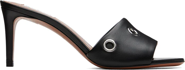 ALAÏA Black Oeillets Mules