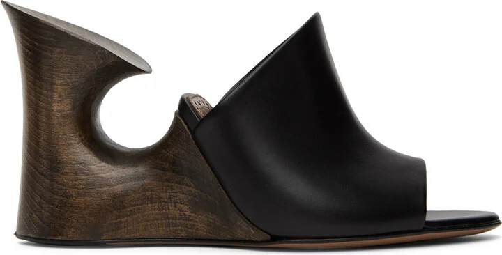 ALAÏA Black Sculpture Mules