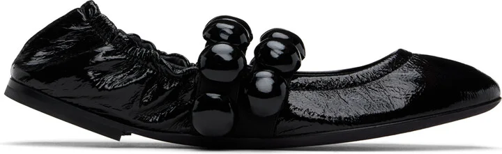 ALAÏA Black Sphere Ballerina Flats