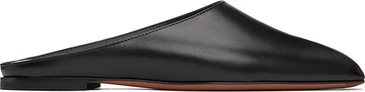 ALAÏA Black Spike Flat Open Mules