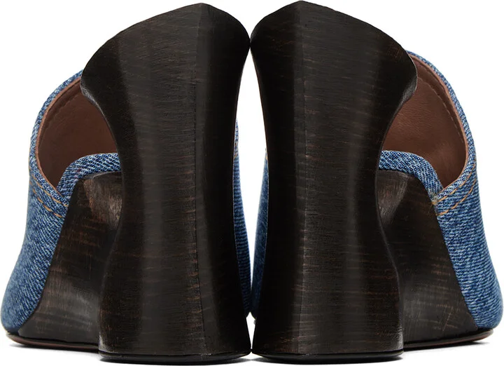 ALAÏA Blue 'La Sculpture' Mules - Image 2