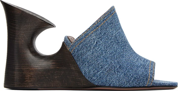 ALAÏA Blue 'La Sculpture' Mules