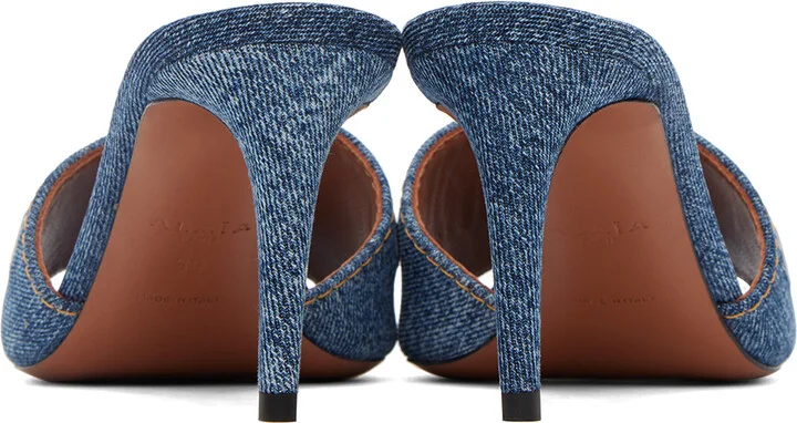ALAÏA Blue Oeillets Heeled Sandasls - Image 2