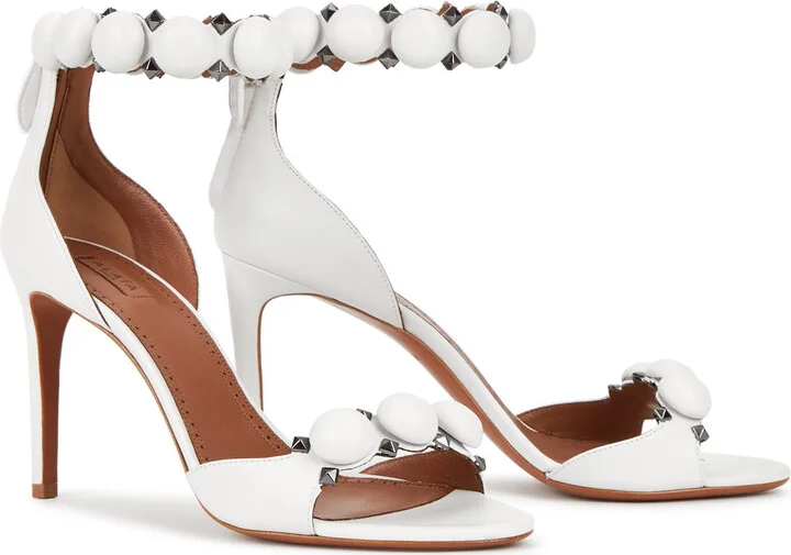 Alaïa Bombe 90 Leather Sandals - Image 2