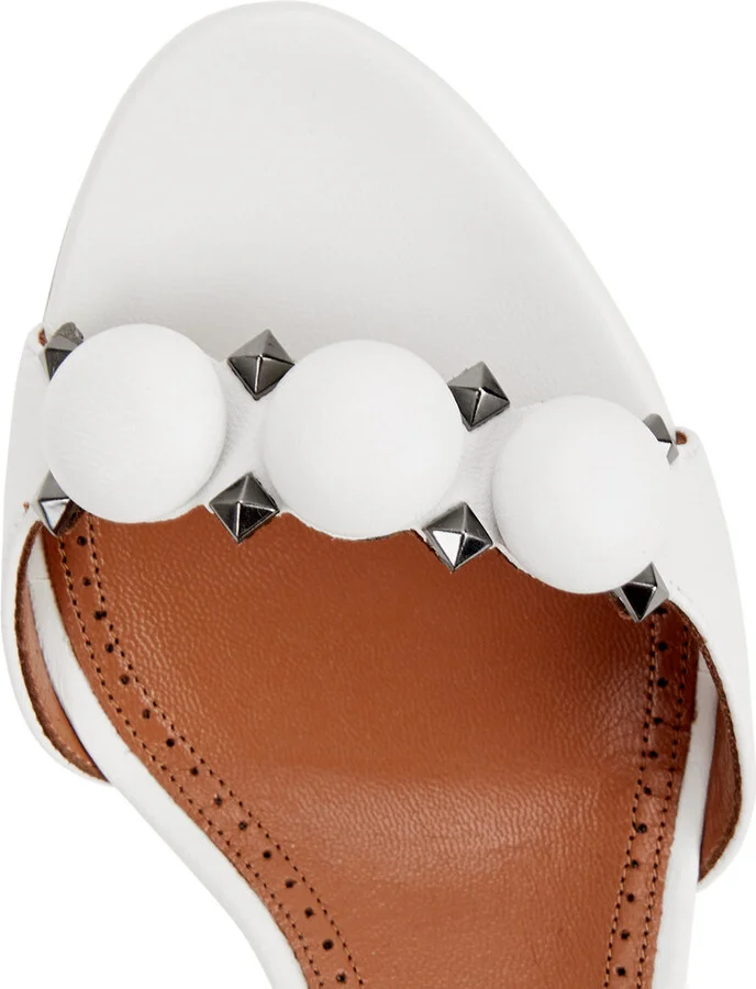 Alaïa Bombe 90 Leather Sandals - Image 3
