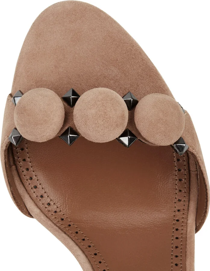 Alaïa Bombe 90 Suede Sandals - Image 4