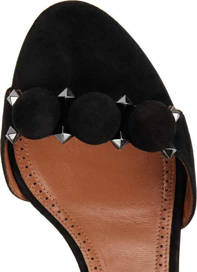 Alaïa Bombe 90 Suede Sandals - Image 7