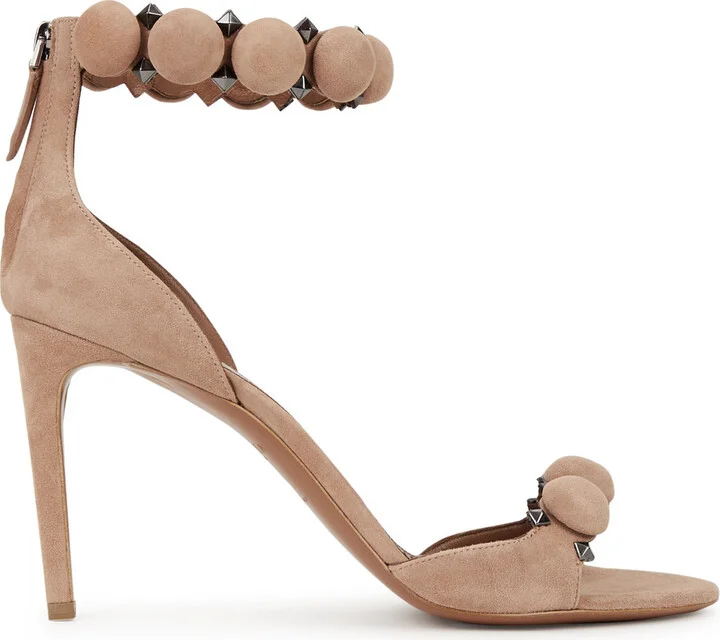 Alaïa Bombe 90 Suede Sandals