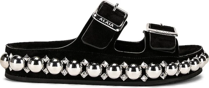 ALAÏA Bombe Mules in Black