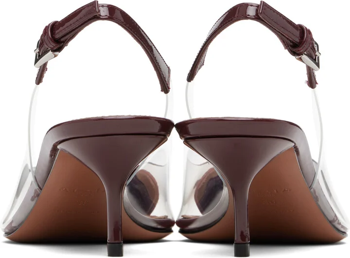 ALAÏA Burgundy 'Le Coeur' Heels - Image 2