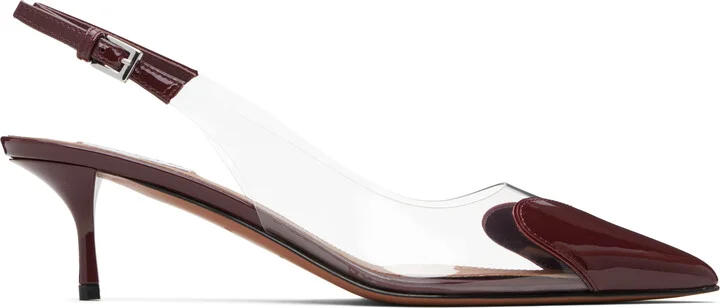 ALAÏA Burgundy 'Le Coeur' Heels