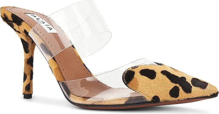 ALAÏA Cap Toe Mule in Brown - Image 2
