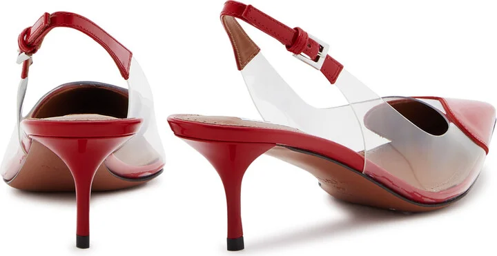 Alaïa Coeur 55 Patent Leather Slingback Pumps - Image 3