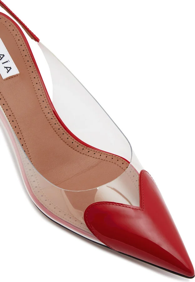 Alaïa Coeur 55 Patent Leather Slingback Pumps - Image 4