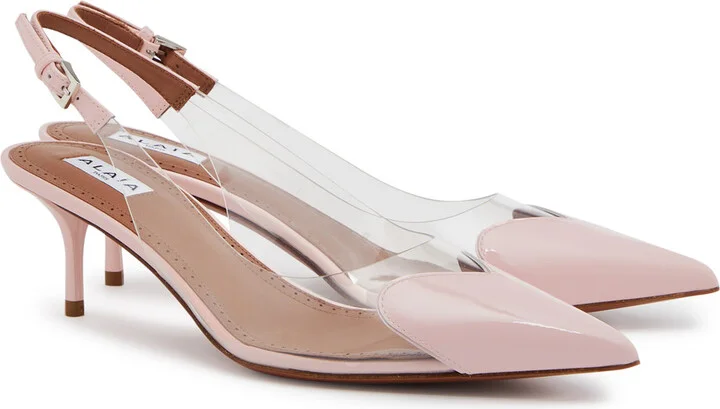 Alaïa Coeur 55 Patent Leather Slingback Pumps - Image 6