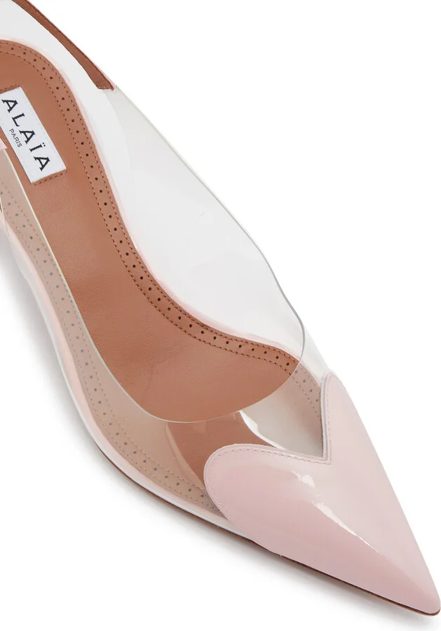 Alaïa Coeur 55 Patent Leather Slingback Pumps - Image 8