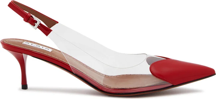 Alaïa Coeur 55 Patent Leather Slingback Pumps