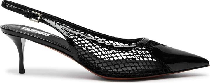Alaïa Coeur 55 Patent Leather Slingback Pumps