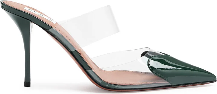Alaïa Coeur 90 Patent Leather Mules