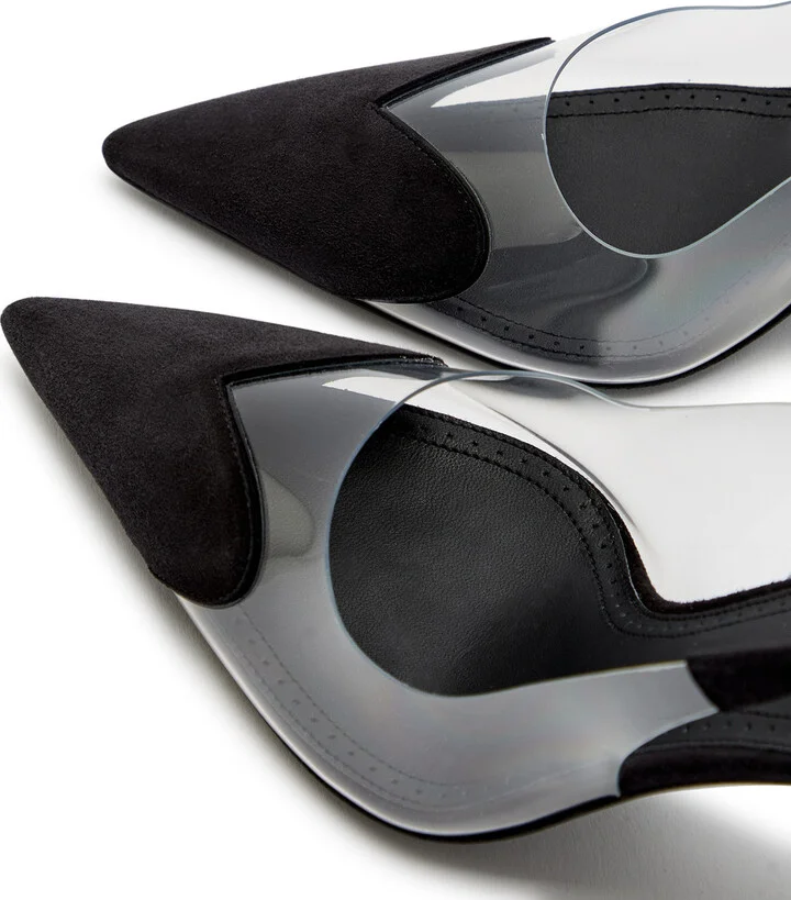 Alaïa Coeur 90 Suede Slingback Pumps - Image 3