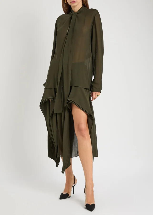 Alaïa Coeur 90 Suede Slingback Pumps - Image 6