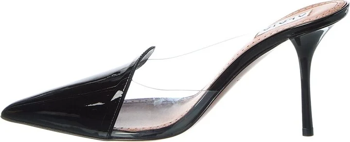 Alaia Coeur Abstrait Patent & Vinyl Mule - Image 2