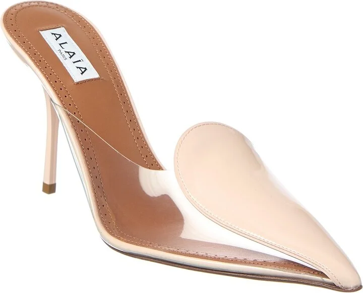 Alaia Coeur Abstrait Patent & Vinyl Mule