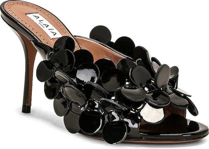 ALAÏA Confetti Mule in Black - Image 2