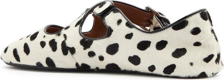 Alaïa Criss Cross Printed Calf-hair Ballet Flats - Image 2