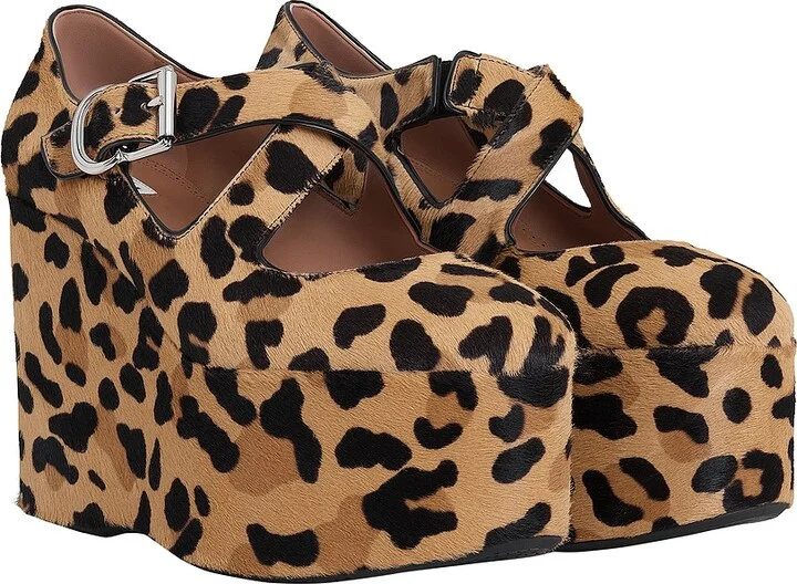 ALAÏA Criss Cross Wedge in Brown - Image 2