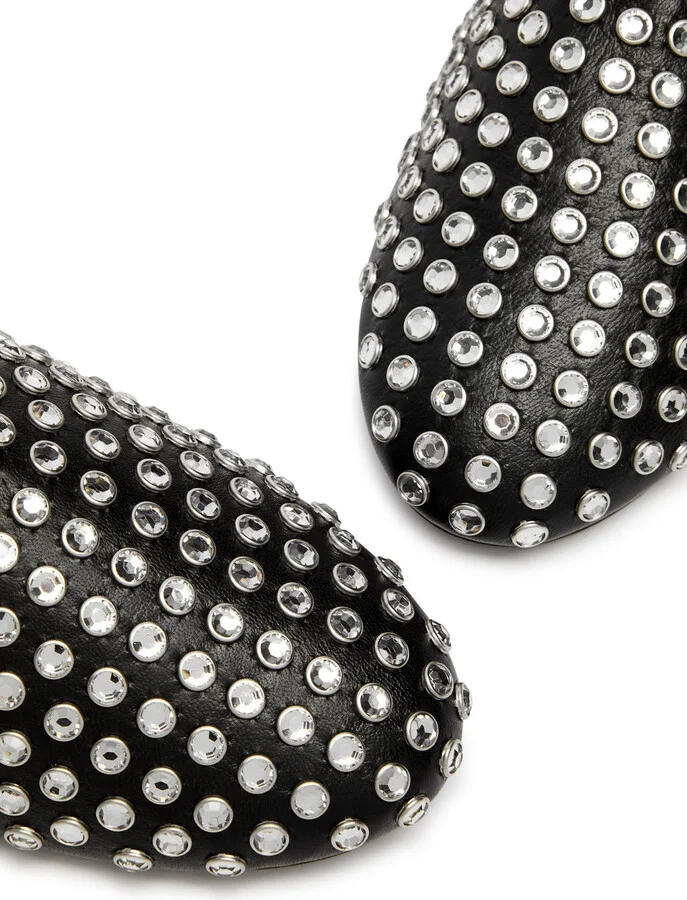 Alaïa Crystal-embellished Leather Mules - Image 3