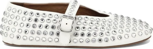 Alaïa Embellished Ballet Flat Shoes