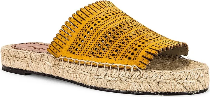ALAÏA Espadrille Flats in Mustard - Image 2